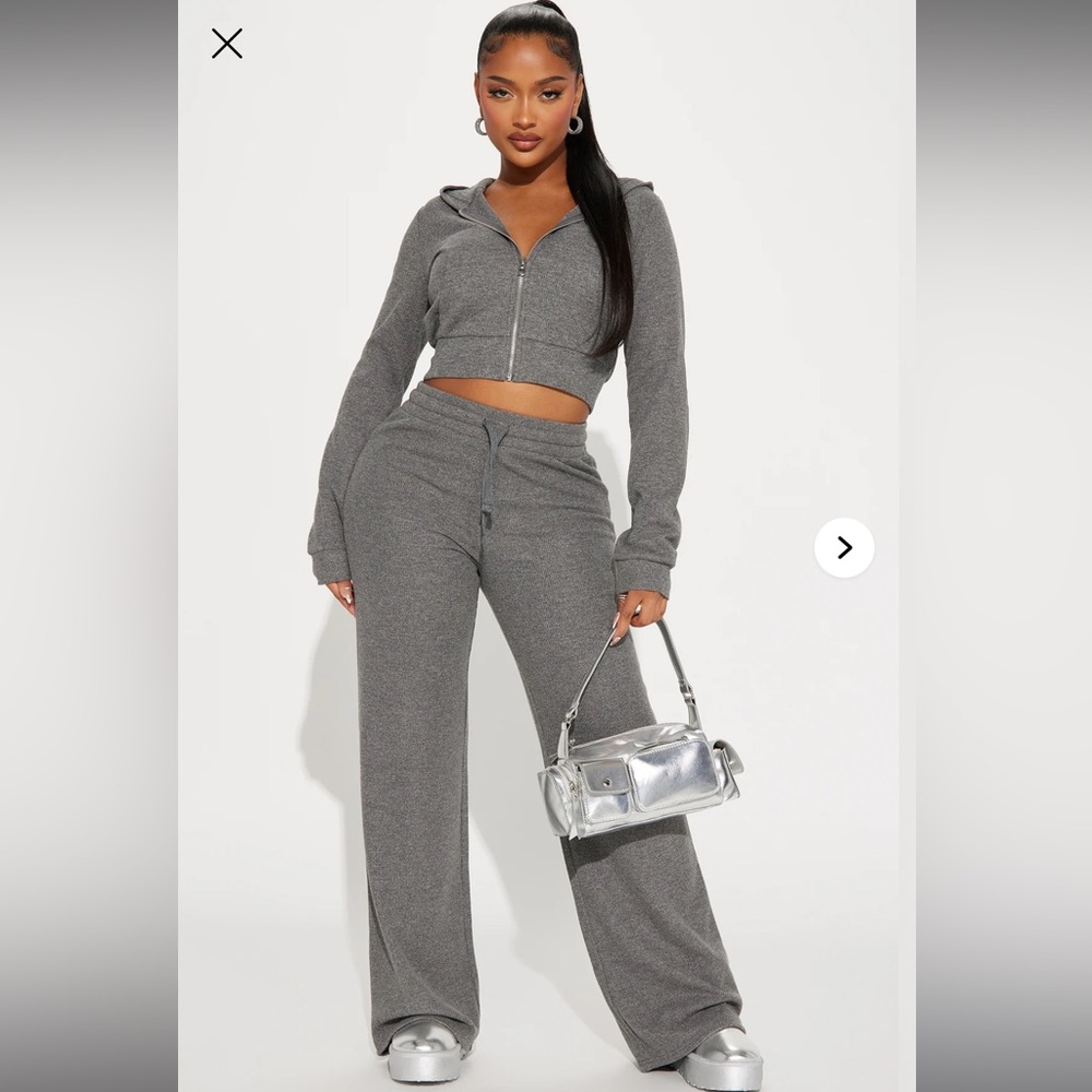 Thinking of you thermal pant set grey NWT M